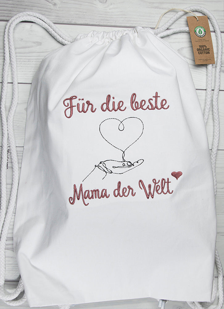 Beuteltasche ,,Für die beste Mama der Welt" - HANDMADEATELIER