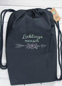 Beuteltasche ,,Lieblingsmensch" - HANDMADEATELIER