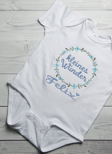 Babybody ,,kleines Wunder mit Wunschnamen 2" - HANDMADEATELIER