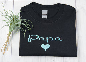 T-Shirt ,,Papa Herz" - HANDMADEATELIER