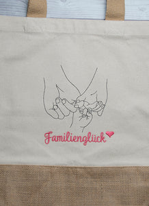 Juteshopper ,,Familienglück" - HANDMADEATELIER