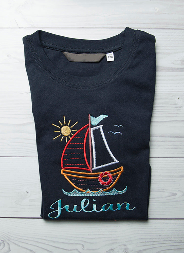 Kindershirt ,,Schiff" - HANDMADEATELIER