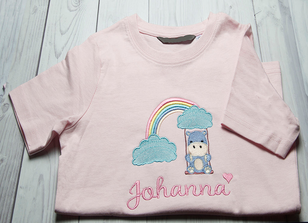 Kindershirt ,,Happy Hippo" - HANDMADEATELIER