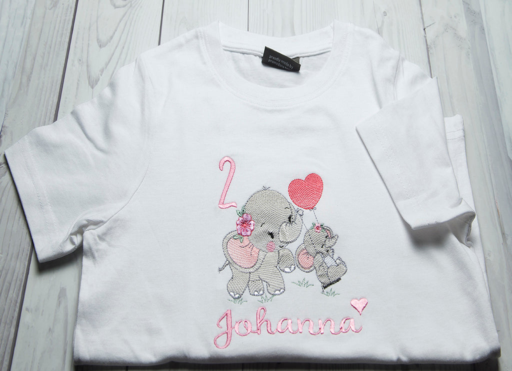 Kindershirt ,,Elefantenmama mit Kind" - HANDMADEATELIER