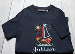 Lade das Bild in den Galerie-Viewer, Kindershirt ,,Schiff&quot; - HANDMADEATELIER
